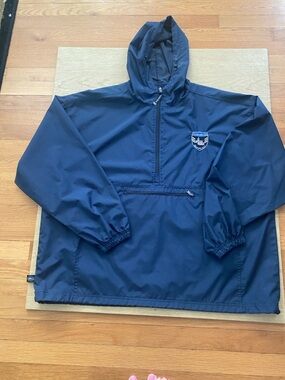 MEN’S EASTERN NY YOUTH SOCCER  XXL Navy Hooded Pullover Windbreaker Jacket